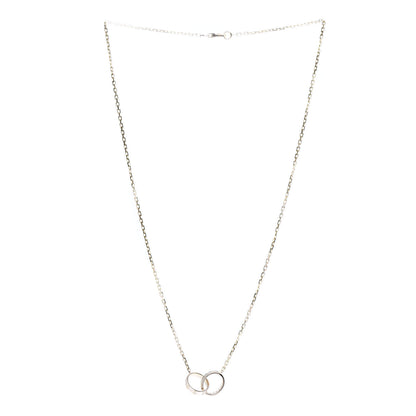 Cartier 18K Pink Gold Diamond Interlocking LOVE Necklace 3 of 6