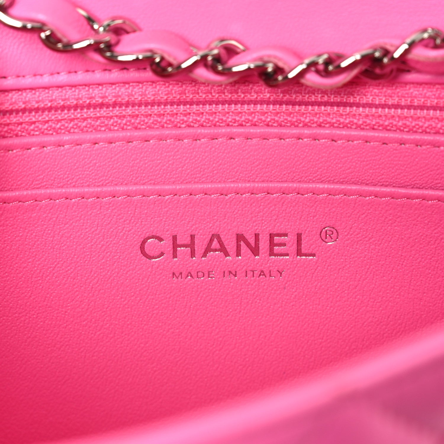 Chanel Lambskin Quilted Mini Rectangular Flap Pink 6 of 12