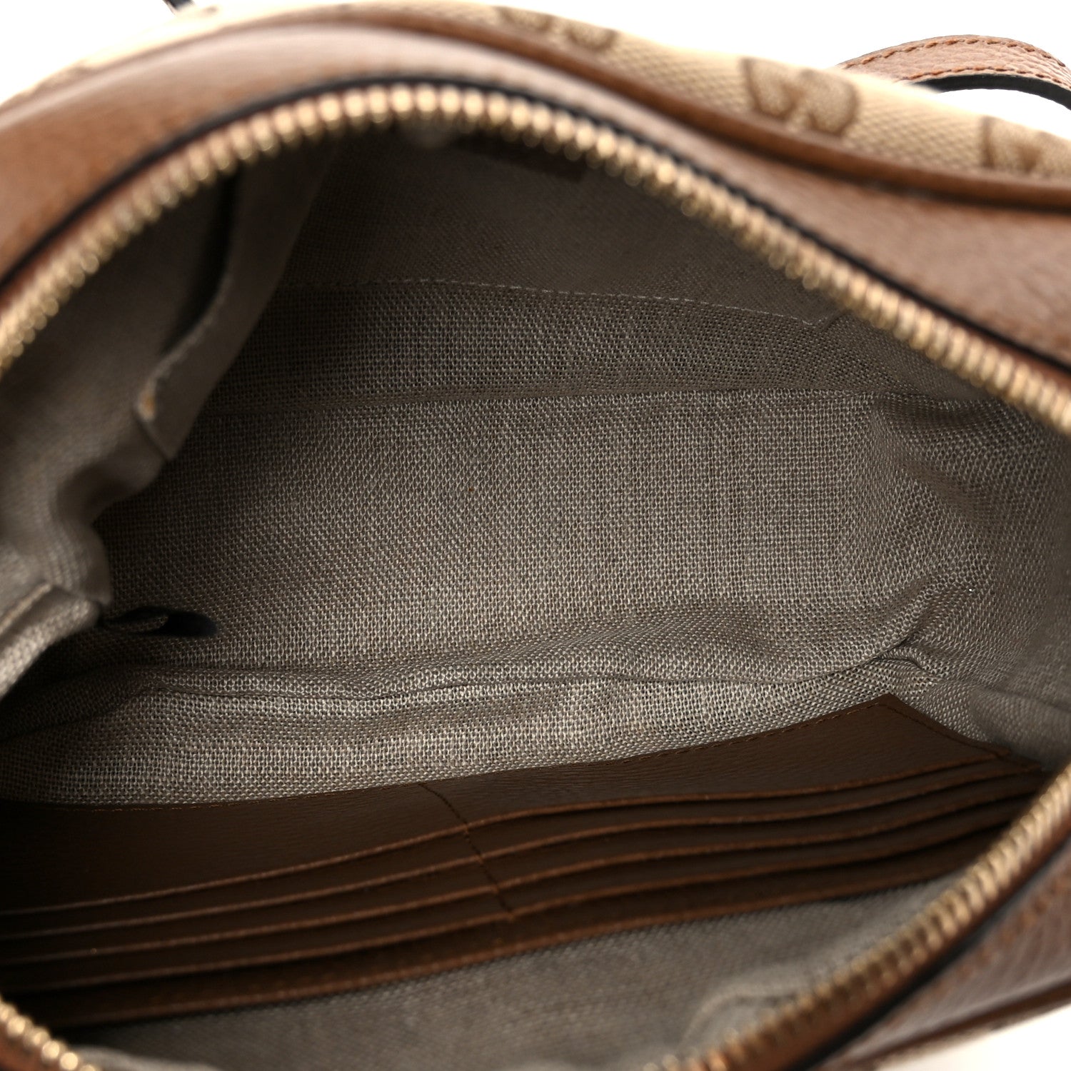 Gucci Monogram Mini Bree Messenger Bag Beige Tabacco 5 of 11