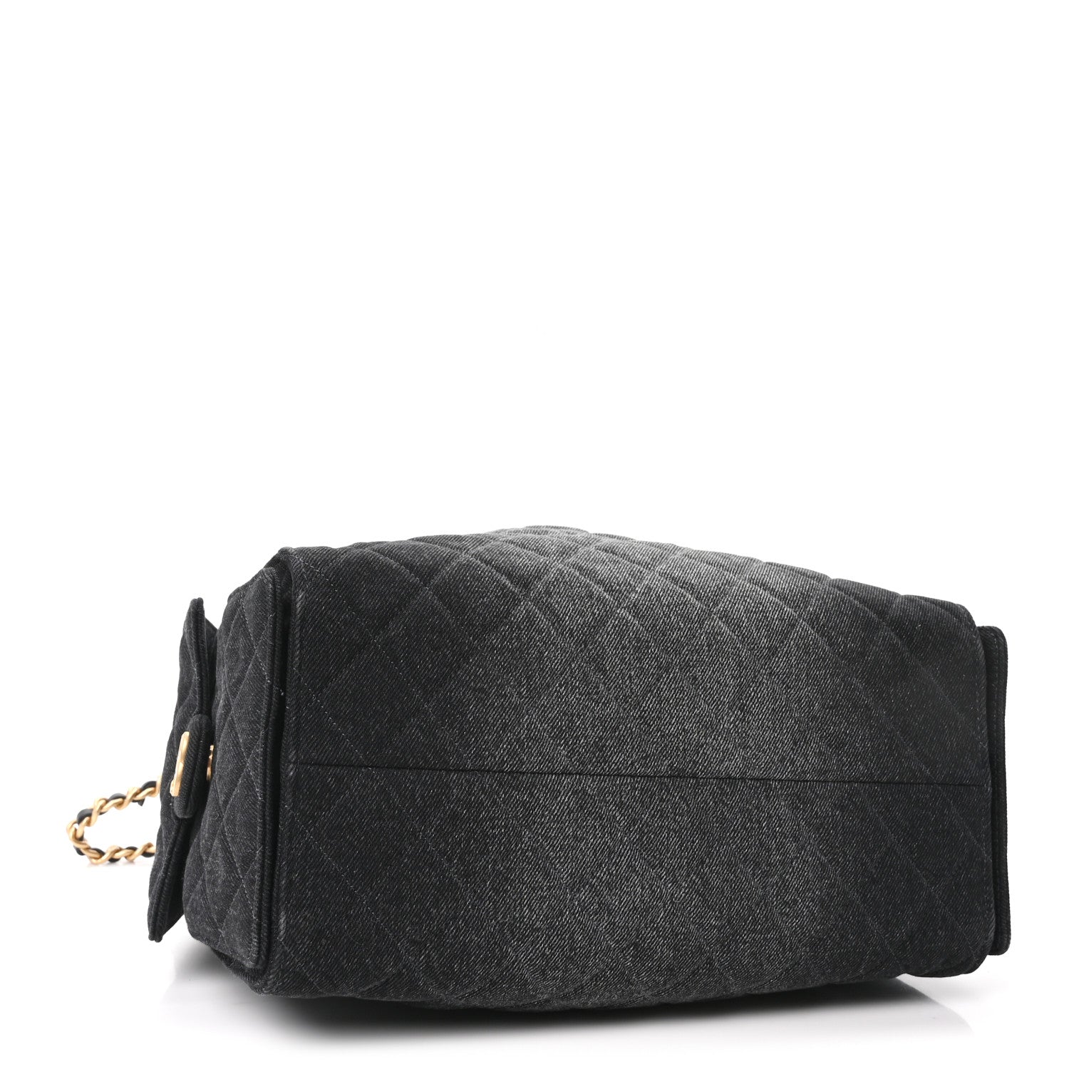 Chanel Washed Denim Quilted Medium Chanel 25 Handbag Black 5 of 11