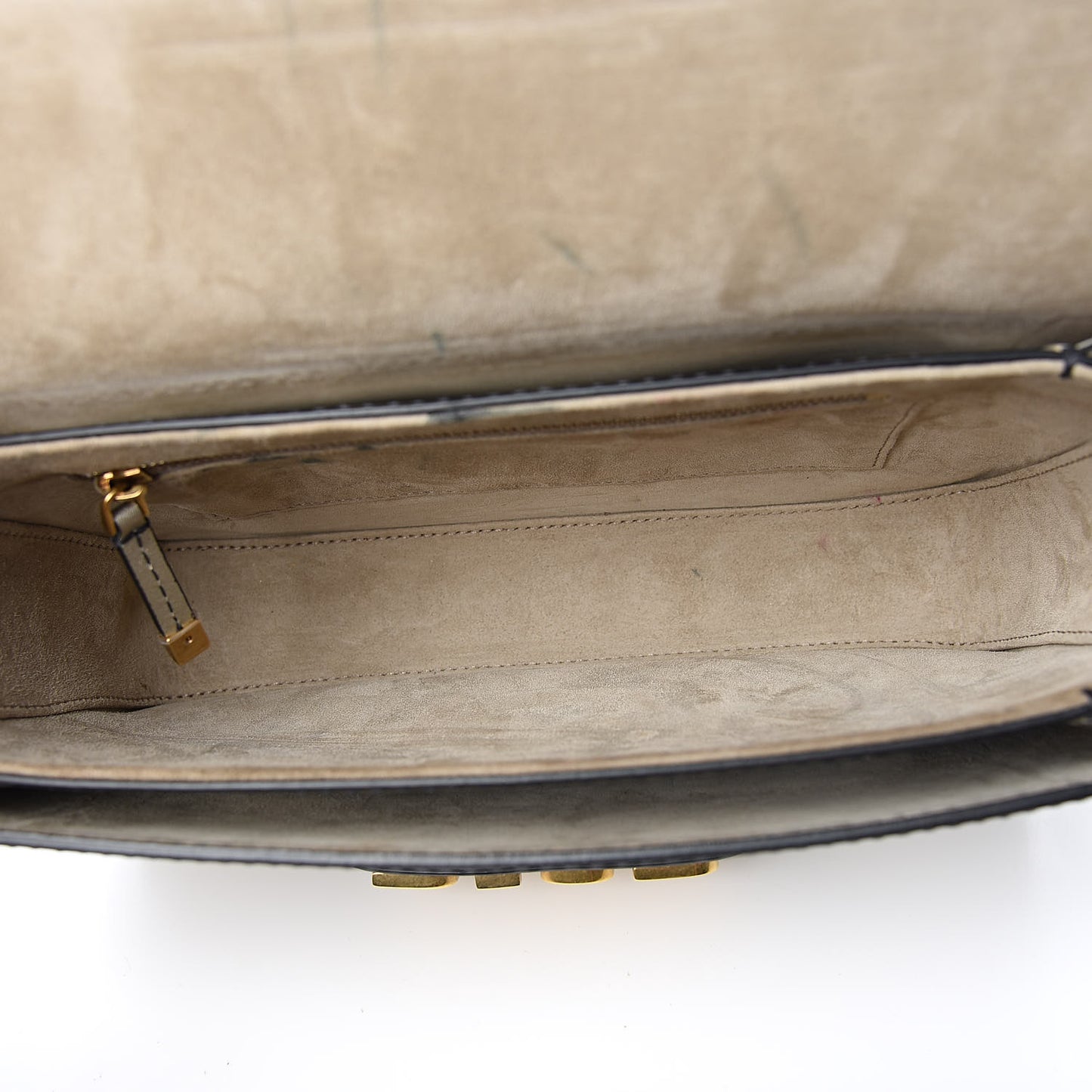 Metallic Smooth Calfskin Dio(r)evolution Flap Bag Gold