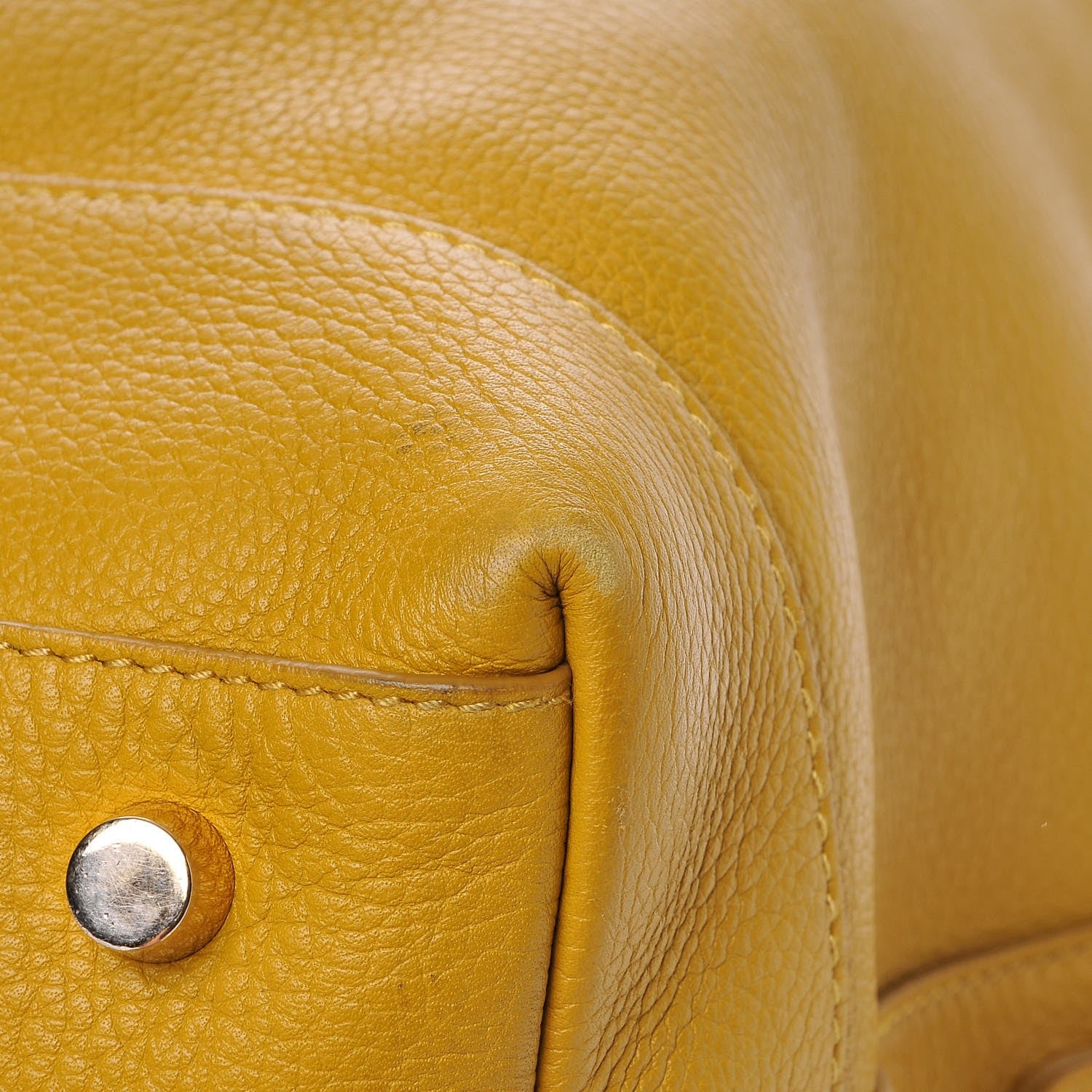 Burberry Pebbled Calfskin Prentice Tote Yellow 10 of 11
