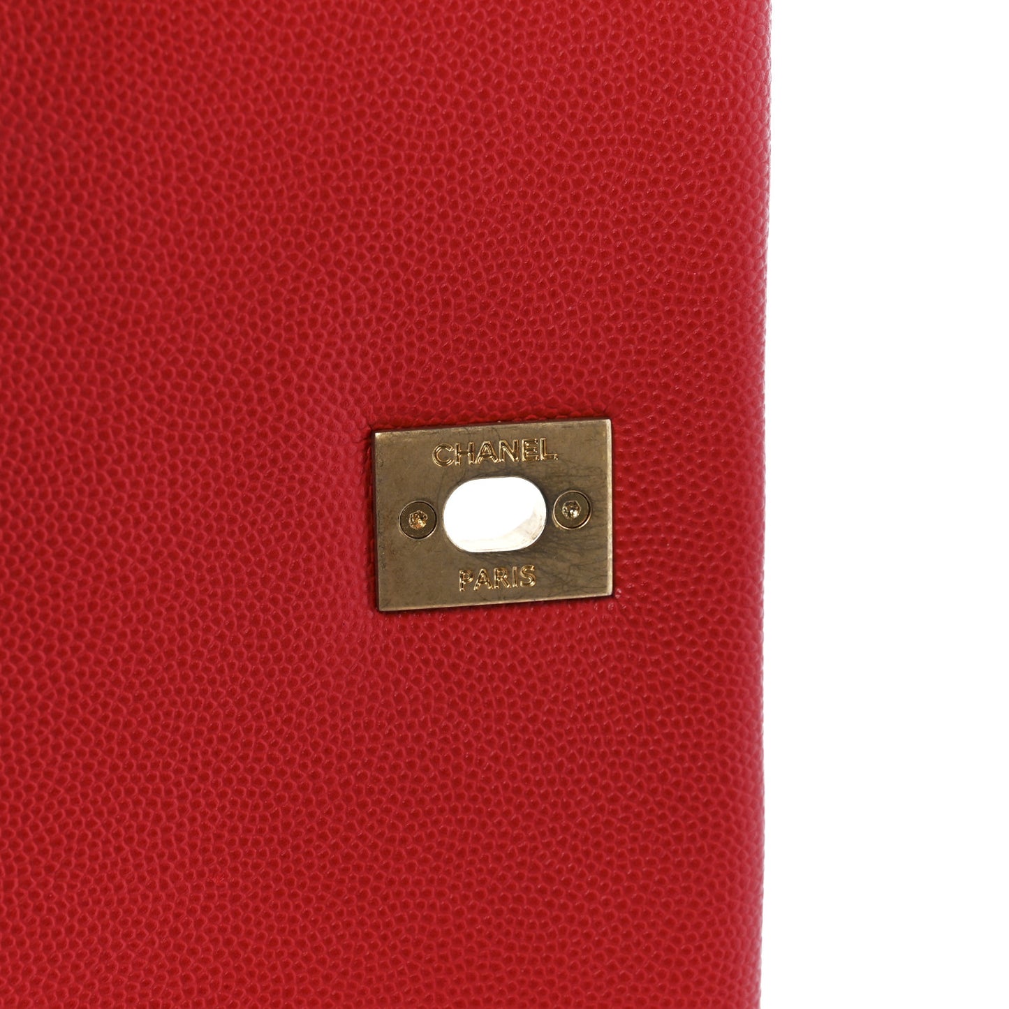 Caviar Quilted Small Coco Handle Flap Red
