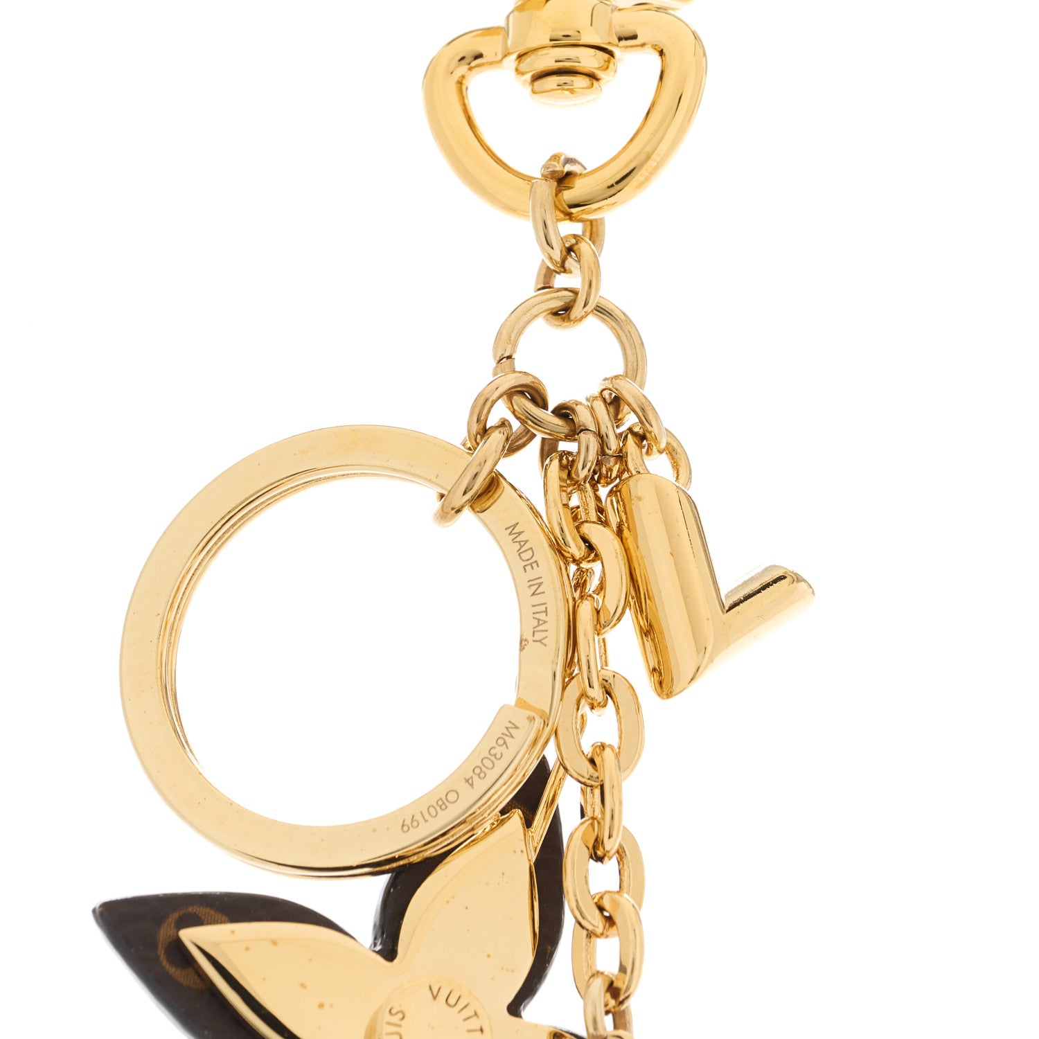 Louis Vuitton Monogram Blooming Flowers Bag Charm Key Holder Brown 4 of 5