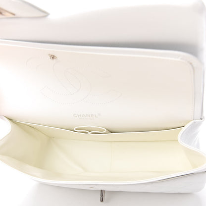 Chanel Caviar Quilted Jumbo Double Flap White 5 of 10