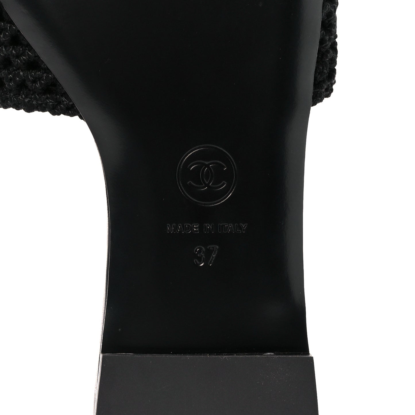 Crochet CC Mules Sandals 37 Black