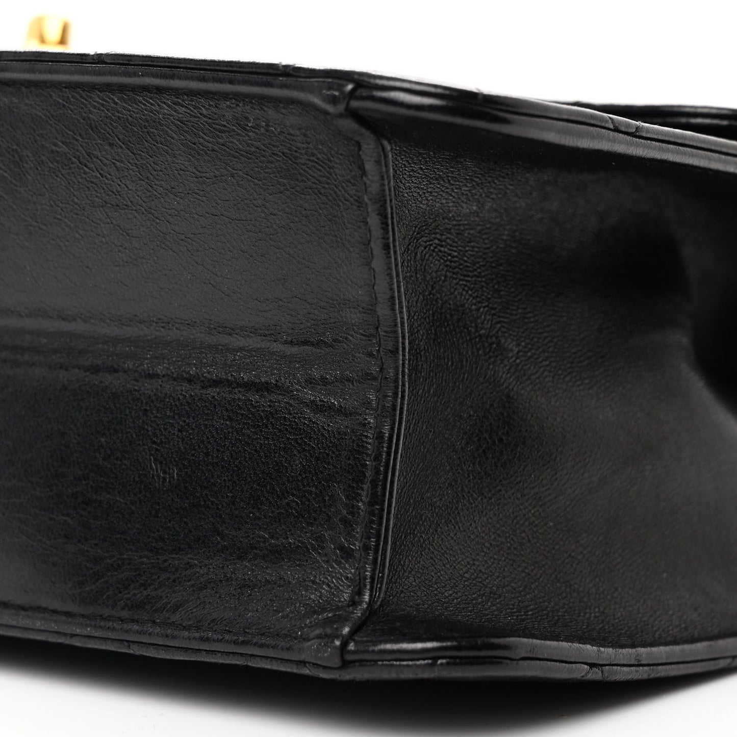 Lambskin Quilted Medium Single Flap Black