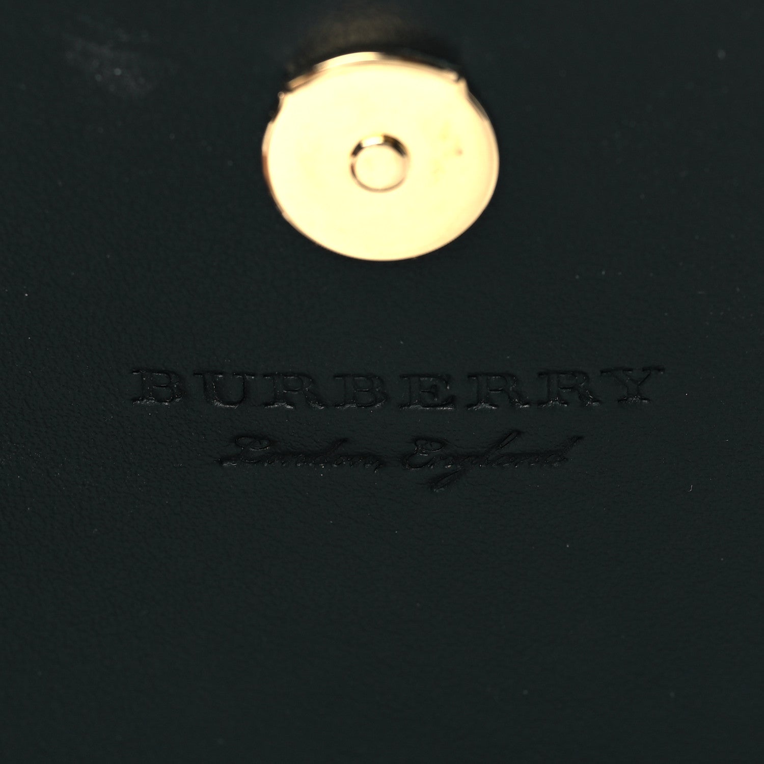 Burberry Derby Calfskin House Check Wallet On Chain Black 6 of 10
