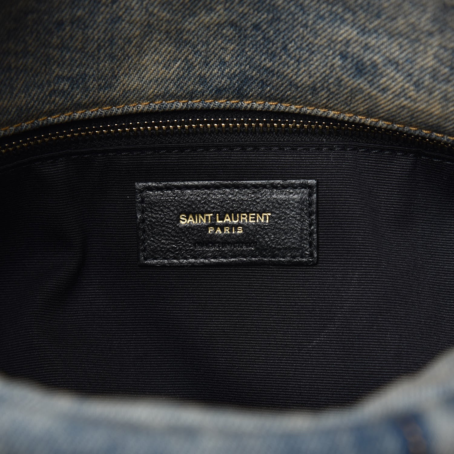 Saint Laurent Denim Quilted Medium Loulou Puffer Monogram Chain Satchel Blue Cinnamon 7 of 9