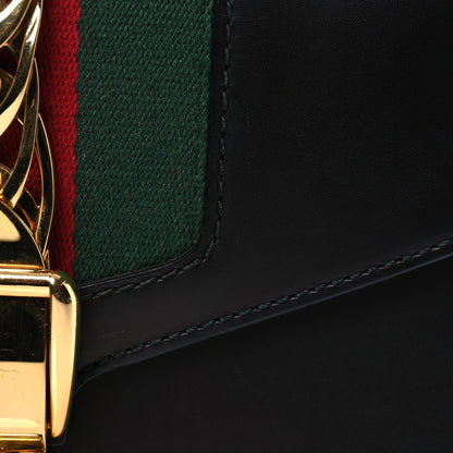 Gucci Calfskin Mini Sylvie Chain Shoulder Bag Black 8 of 15