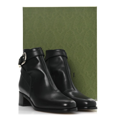 Gucci Calfskin Jakarta Buckle Boots 8 Black 11 of 11