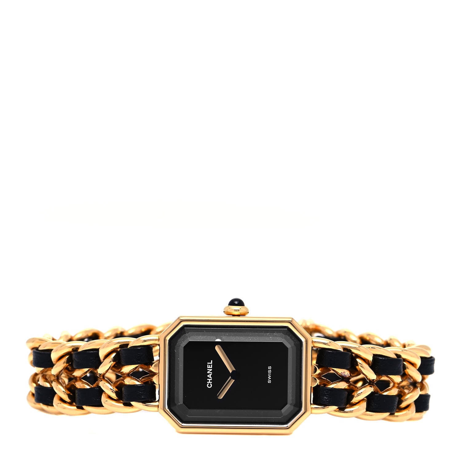 Chanel Stainless Steel Lambskin 20mm Chain Premiere Quartz Watch Gold L 2 of 4