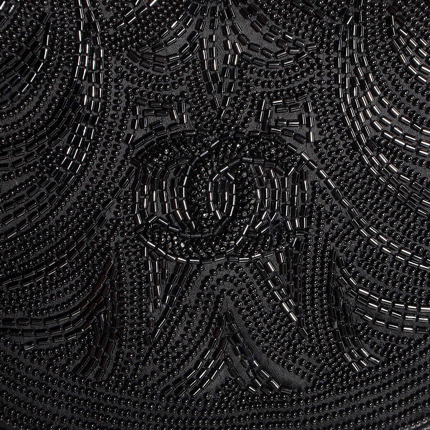 Chanel Satin Beaded Evening Bag Black 9 of 9
