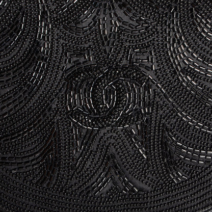 Chanel Satin Beaded Evening Bag Black 9 of 9