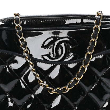 Chanel Patent Quilted Tassel Camera Case Black 9 of 11