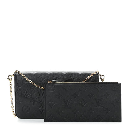 Louis Vuitton Empreinte Pochette Felicie Chain Wallet Black 1 of 12