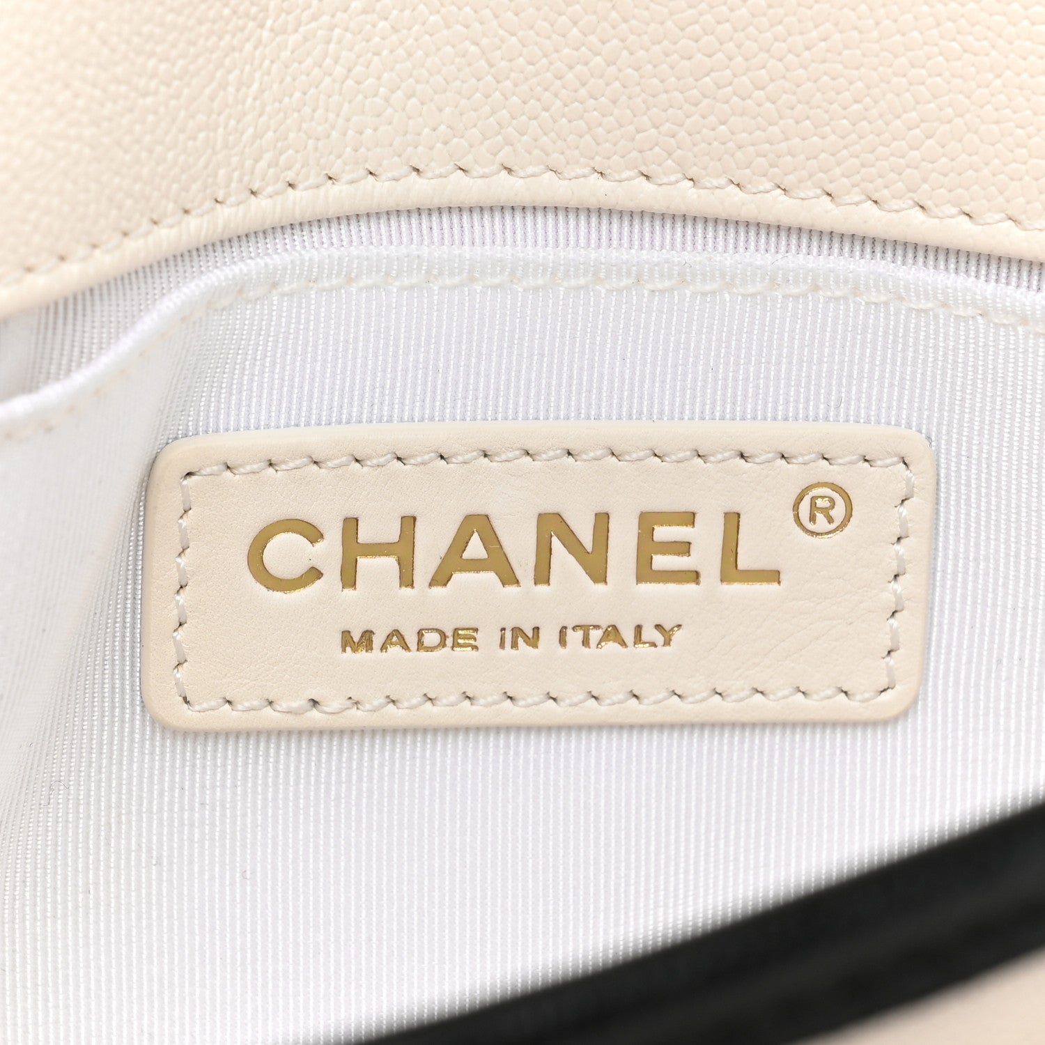 Chanel Caviar Quilted Mini Round Messenger Flap White Black 7 of 10