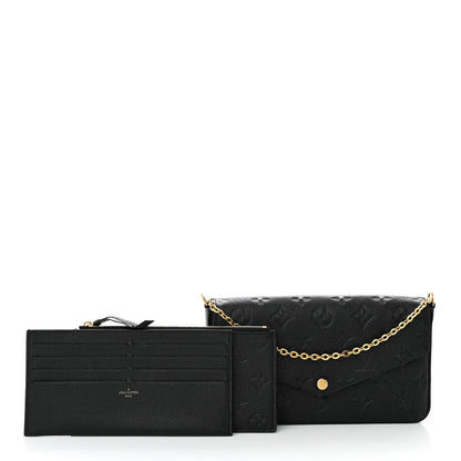 Louis Vuitton Empreinte Pochette Felicie Chain Wallet Black 3 of 13
