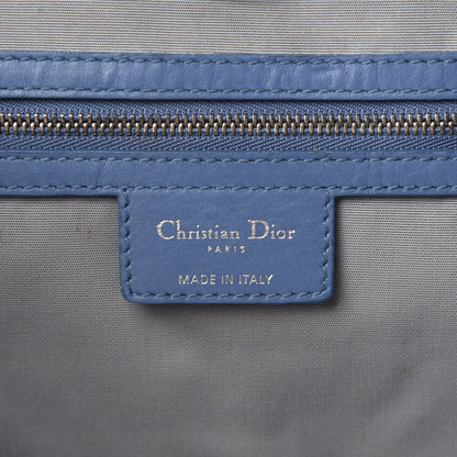 Christian Dior Coated Canvas Cannage Small Panarea Tote Cobalt Blue 9 of 13