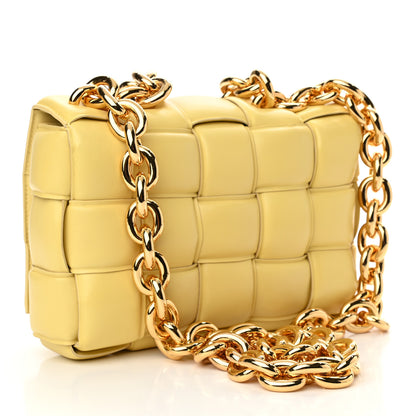 Bottega Veneta Lambskin Maxi Intreccio Padded Chain Cassette Crossbody Bag Corn 2 of 8