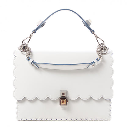 Fendi Vitello Liberty Scalloped Studded Kan I Shoulder Bag Bianco 1 of 8