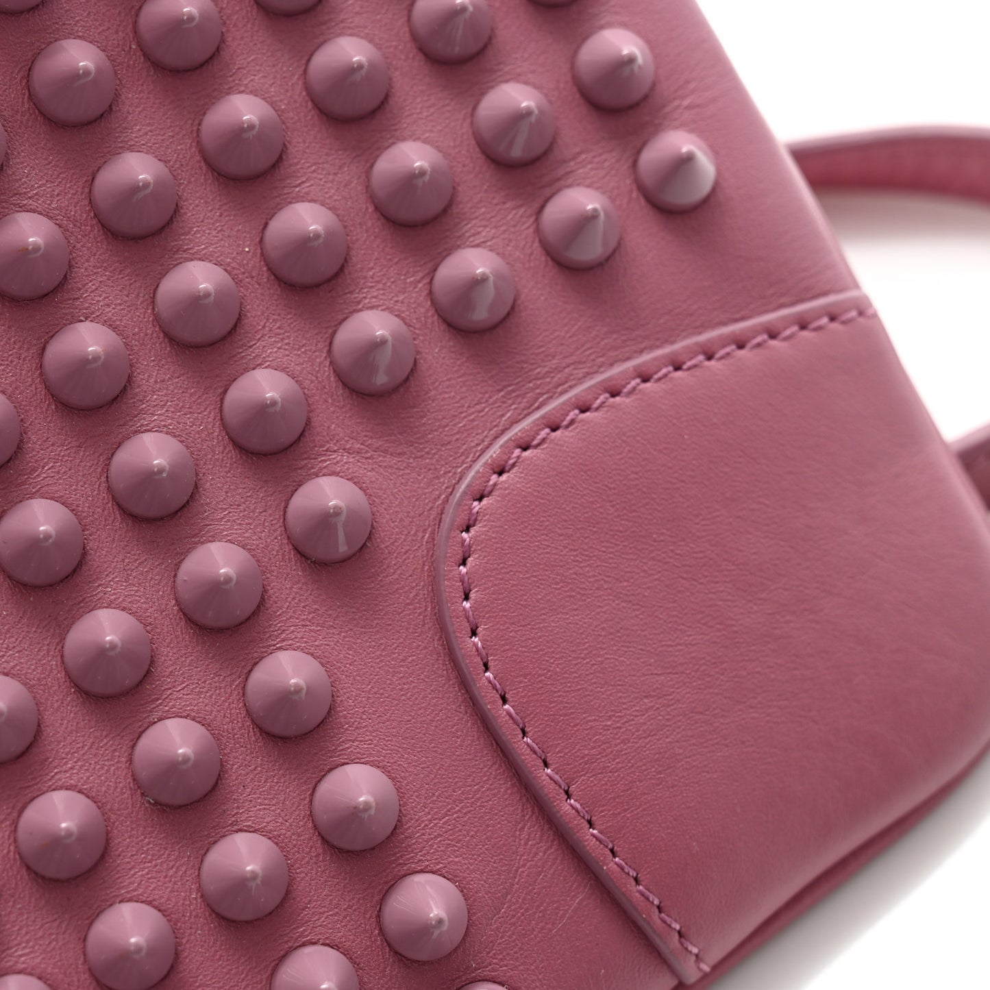 Calfskin Spikes Loubiposh Chain Clutch Rosette