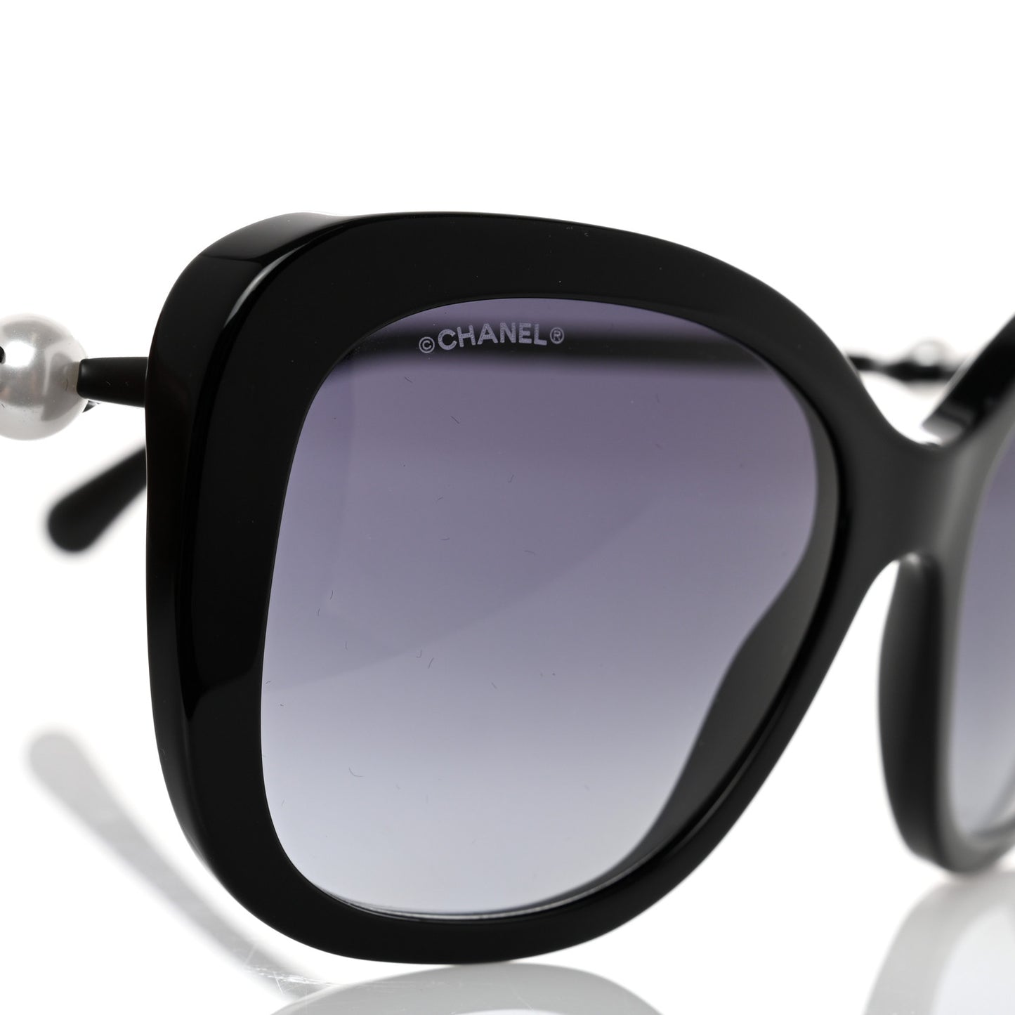 Acetate Butterfly Winter Pearl Sunglasses 5339-H Black