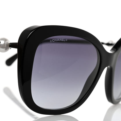 Chanel Acetate Butterfly Winter Pearl Sunglasses 5339-H Black 7 of 8