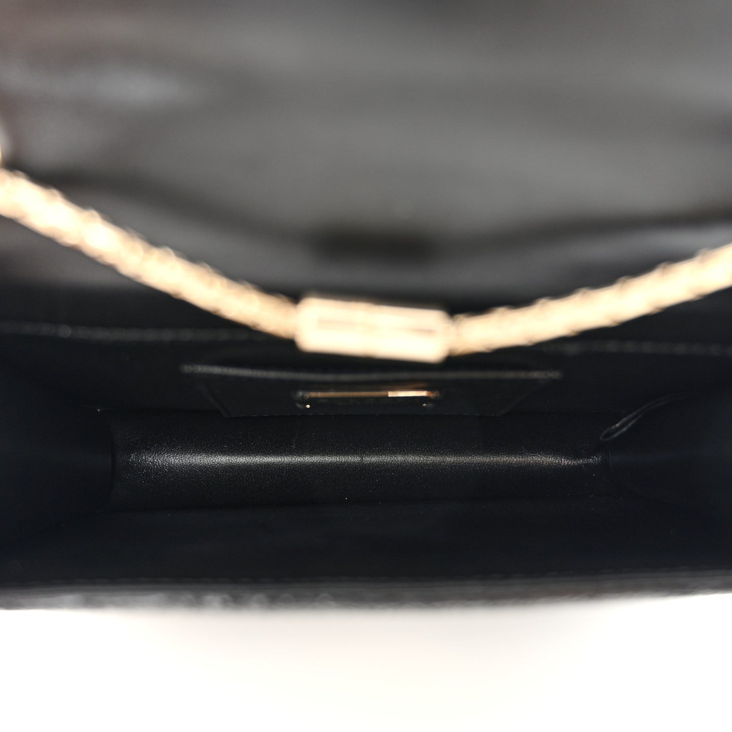 Galuchat Striped Serpenti Forever Crossbody Bag Black Grey