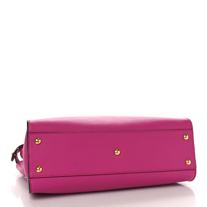 Fendi Vitello Seta Medium Peekaboo Iconic Satchel Magenta 4 of 8