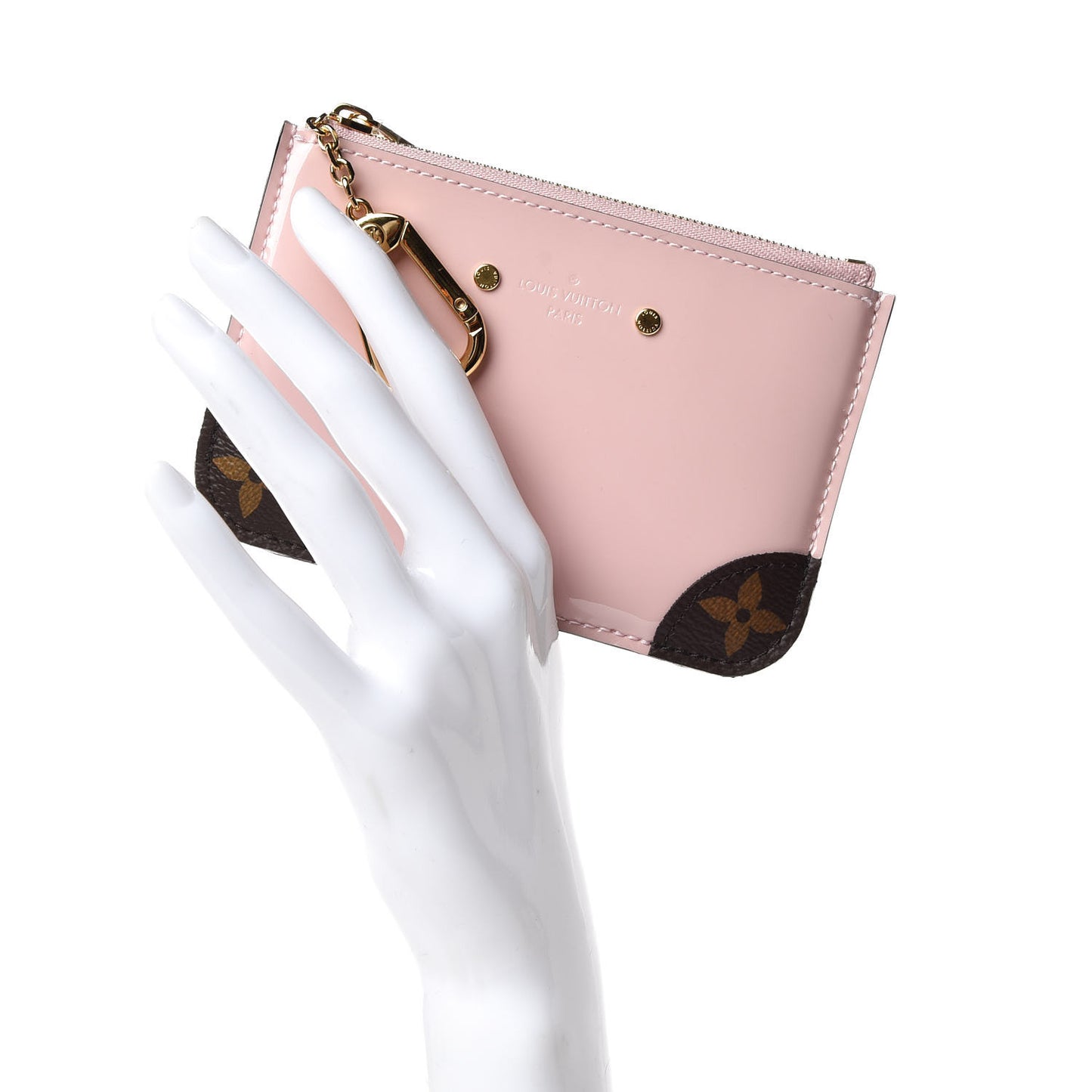 Patent Miroir Venice Key Pouch Rose Ballerine