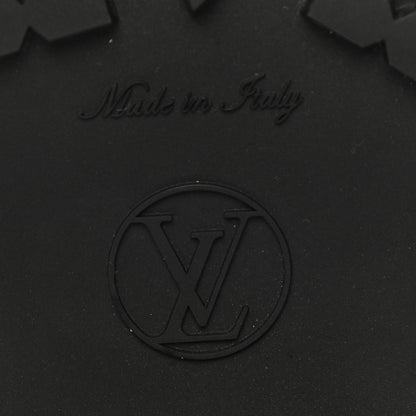 Louis Vuitton Rubber Embossed Monogram Drops Flat Half Boots 41 Black 9 of 10
