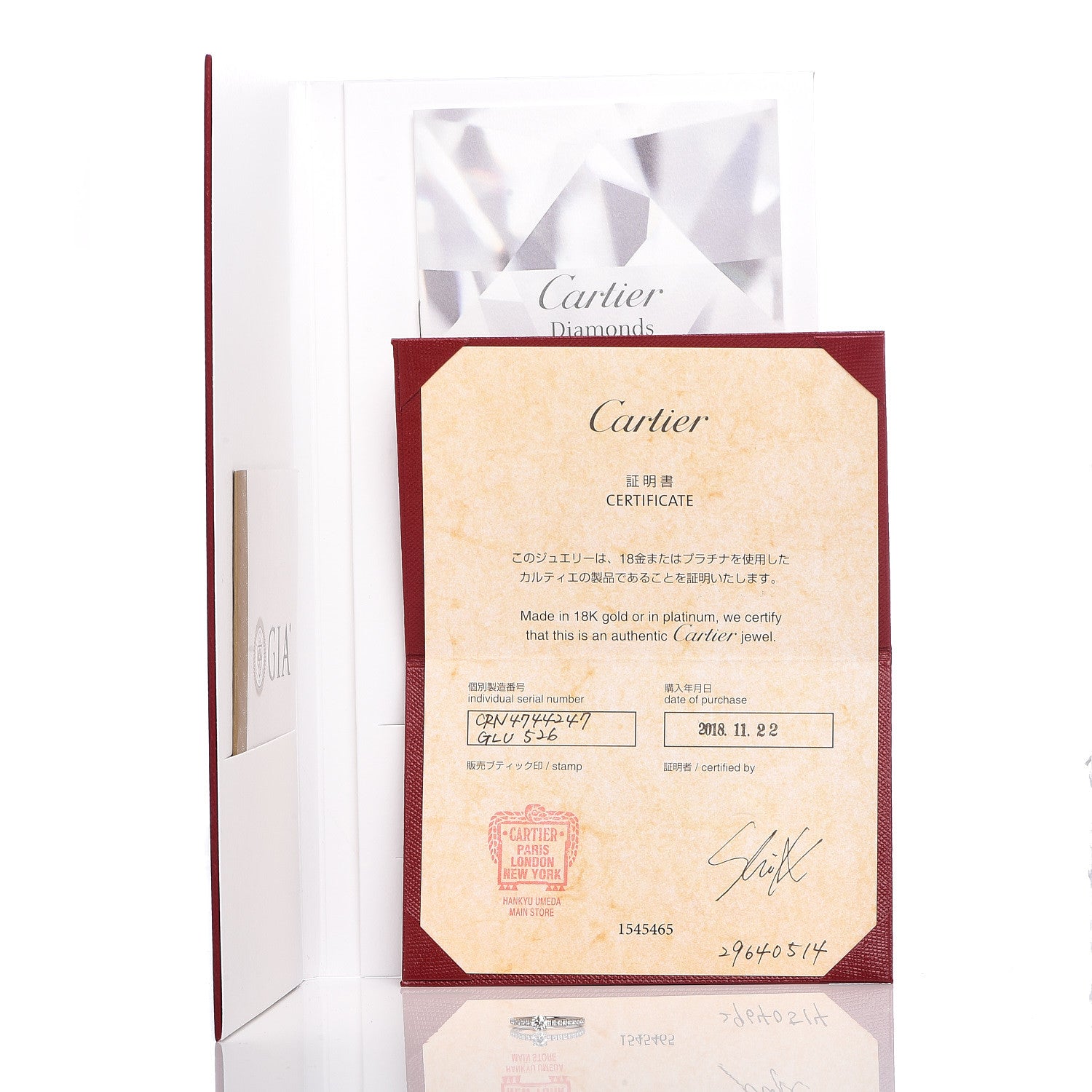 Cartier Platinum Diamond .19ct Engagement Ring 47 4 6 of 6