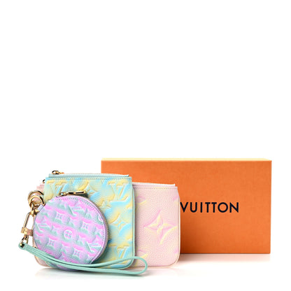 Louis Vuitton Empreinte Monogram Summer Stardust Trio Pouch Pink Water Green Lilas 9 of 9