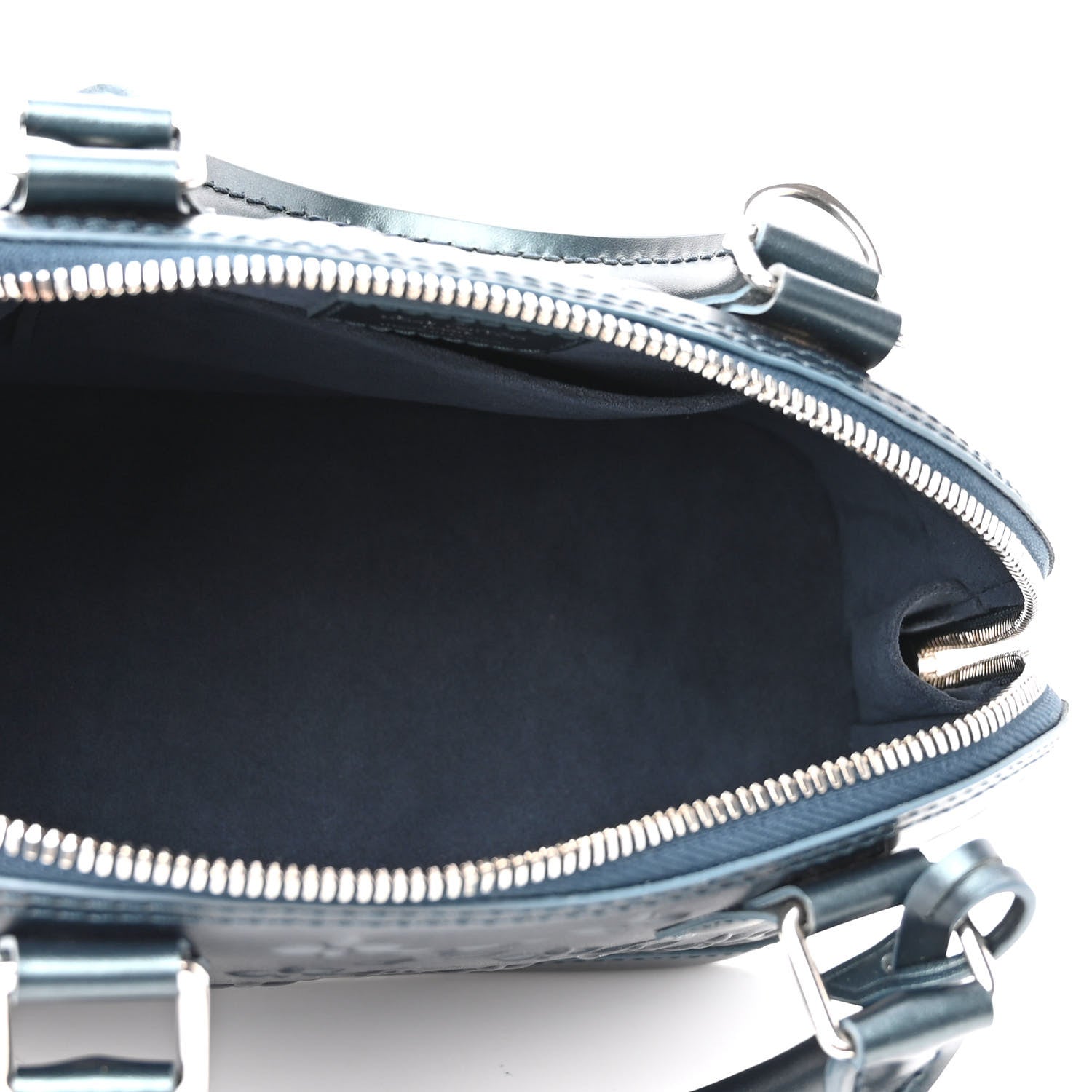 Louis Vuitton Calfskin Alma BB H27 Steel Blue 5 of 9