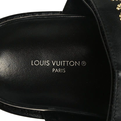 Louis Vuitton Lambskin Studded Paseo Flat Comfort Mule 38.5 Black 8 of 11