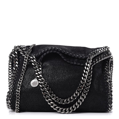 Stella McCartney Shaggy Deer Mini Falabella Fold Over Tote Black 1 of 10