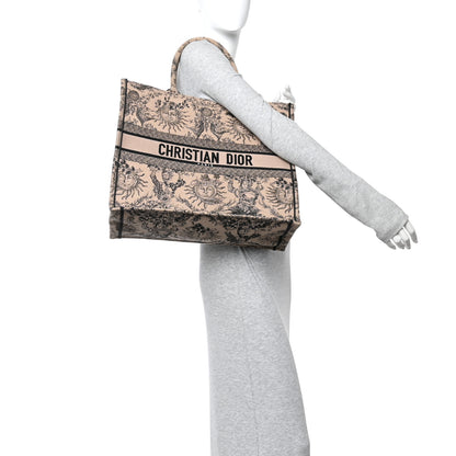 Christian Dior Canvas Embroidered Large Toile de Jouy Soleil Book Tote Beige 2 of 9