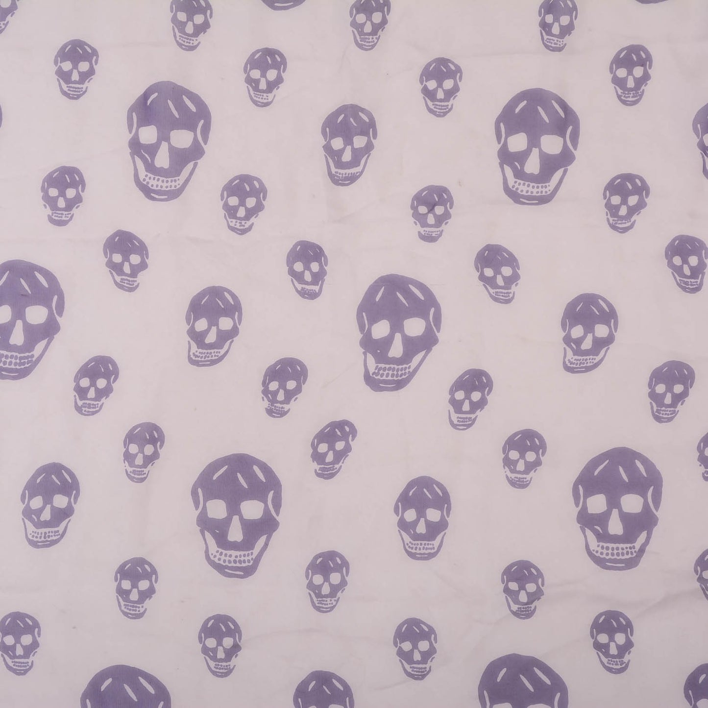 Silk Chiffon Skull Scarf Blue