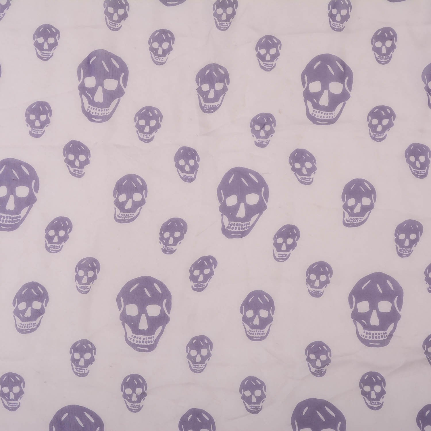 Alexander McQueen Silk Chiffon Skull Scarf Blue 5 of 7