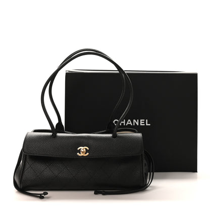 Chanel Grained Calfskin Stitched Urban Essentials Small Shopping Bag Black 33 of 33