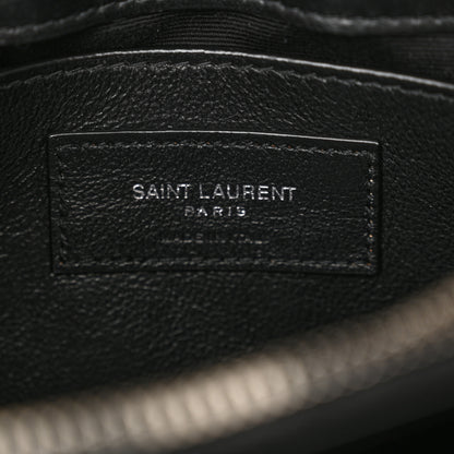 Saint Laurent Calfskin Y Quilted Monogram Small Loulou Chain Satchel Black 6 of 10