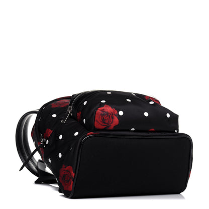 Saint Laurent Satin Rose Print Mini City Backpack Black 3 of 17