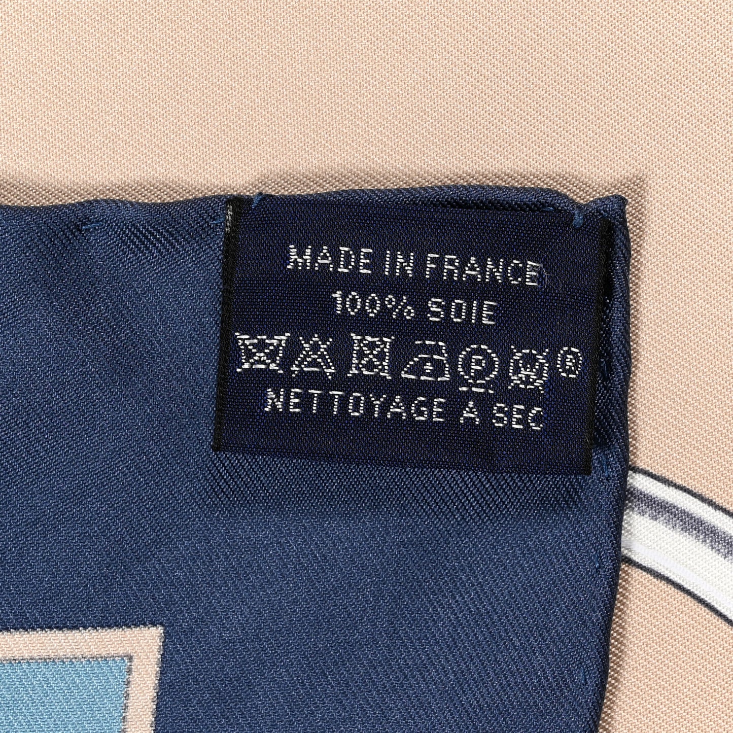 Silk Lift Profile Scarf 90 Marine Bleu Glacier