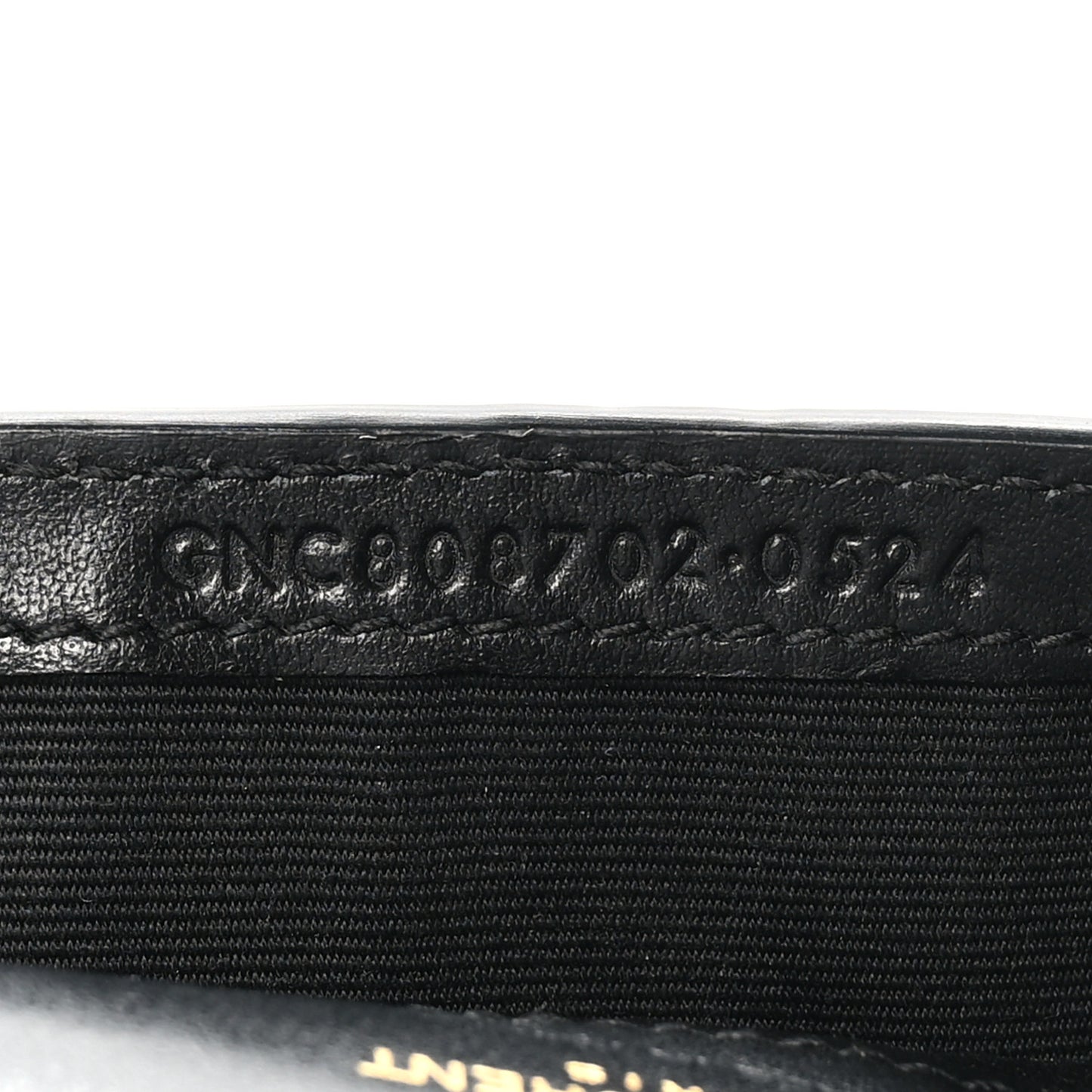 Calfskin Crocodile Embossed Monogram Phone Holder Crossbody Black