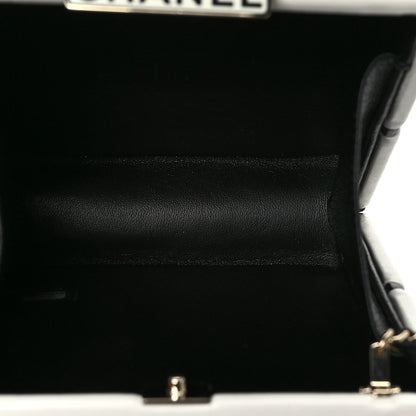 Chanel Lambskin No. 5 Perfume Box Evening Clutch White Black 5 of 11