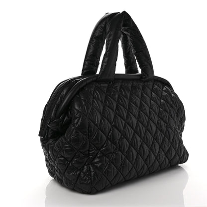 Chanel Nylon Quilted Medium Coco Cocoon Tote Black 3 of 10