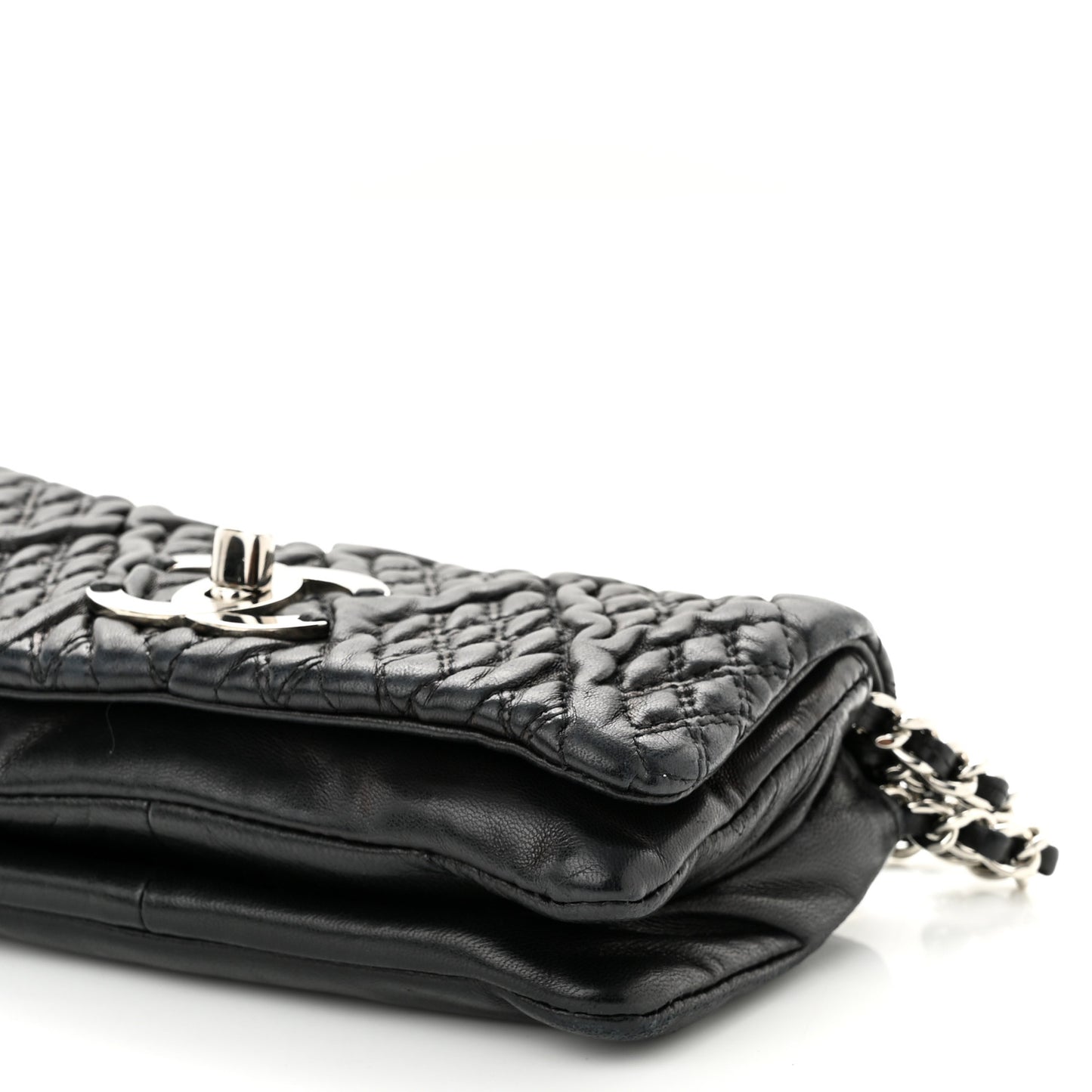 Lambskin Small Astrakan Flap Black