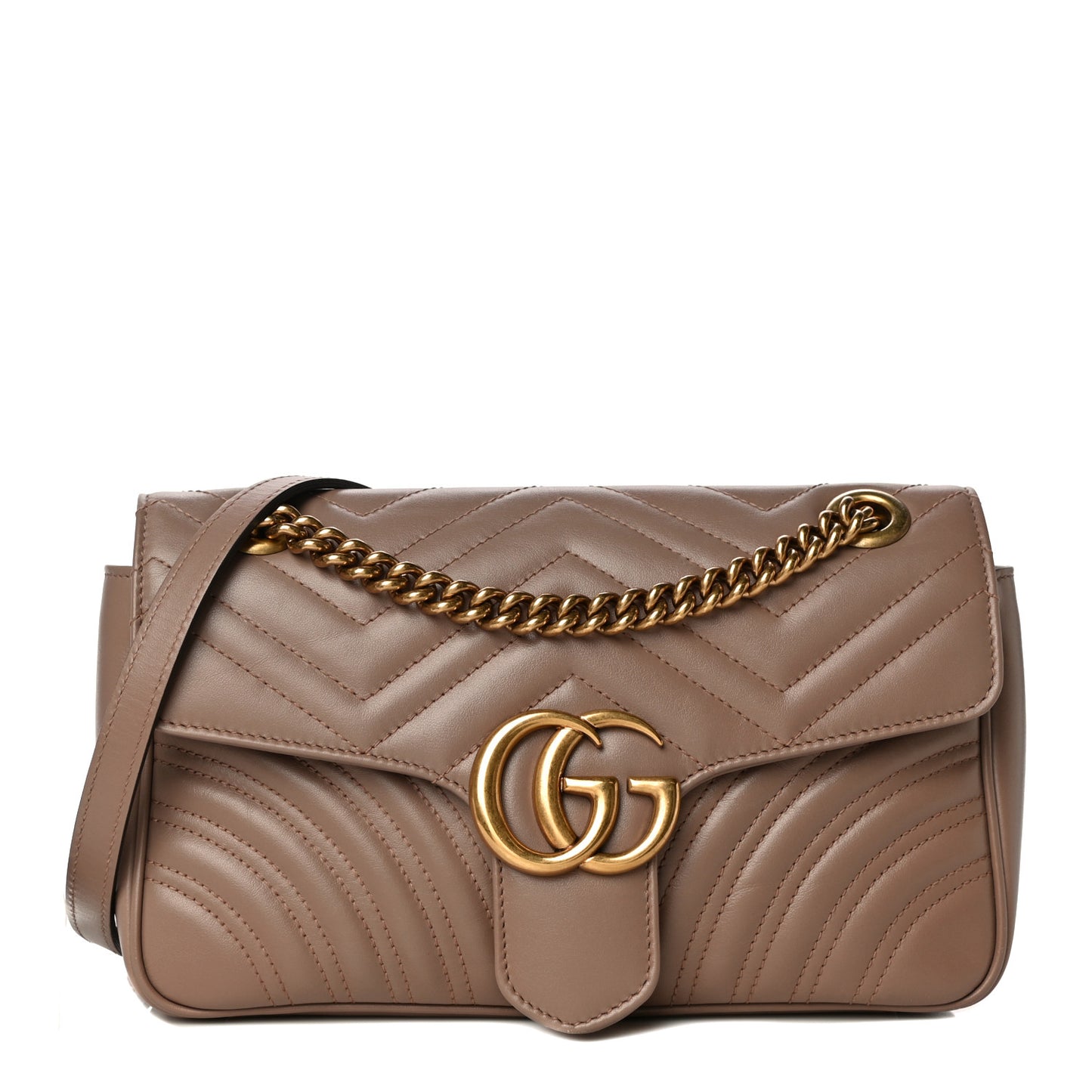 Calfskin Matelasse Small GG Marmont Shoulder Bag Porcelain Rose