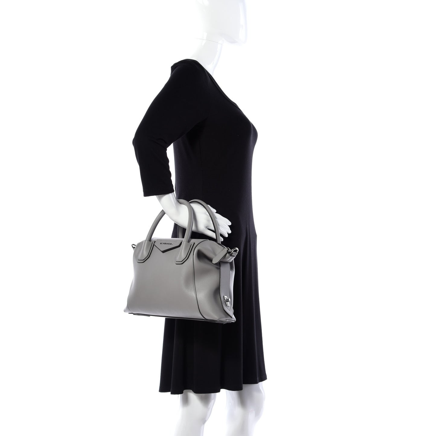 Calfskin Small Soft Antigona Pearl Grey